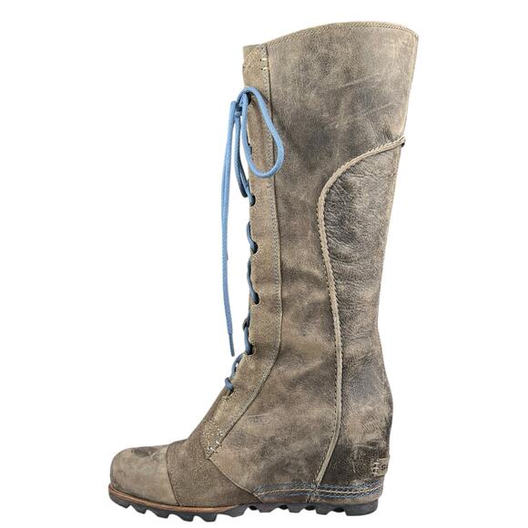 Sorel Women’s Cate The Great Brown Suede Wedge Riding Boot Size US 9 - Picture 2 of 11